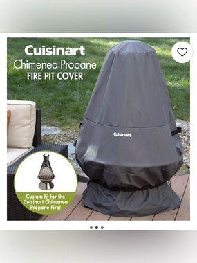 Chiminea Cover Cuisinart Chimenea Propane Fire Pit-Durable Waterproof OutdoorNEW